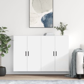 Wall cabinet 2 units glossy white 69.5x34x90 cm by vidaXL, Sideboards - Ref: Foro24-3195629, Price: 145,99 €, Discount: %