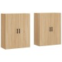 Armario de pared 2 unidades roble Sonoma 69,5x34x90 cm de vidaXL, Aparadores - Ref: Foro24-3195630, Precio: 133,71 €, Descuen...