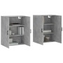 Armario de pared 2 unidades gris hormigón 69,5x34x90 cm de vidaXL, Aparadores - Ref: Foro24-3195631, Precio: 141,39 €, Descue...