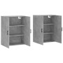 Armario de pared 2 unidades gris hormigón 69,5x34x90 cm de vidaXL, Aparadores - Ref: Foro24-3195631, Precio: 134,83 €, Descue...