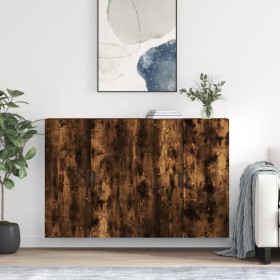 Wall cabinets 2 units smoked oak 69.5x34x90 cm by vidaXL, Sideboards - Ref: Foro24-3195632, Price: 134,99 €, Discount: %