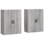 Armarios de pared 2 unidades gris Sonoma 69,5x34x90 cm de vidaXL, Aparadores - Ref: Foro24-3195633, Precio: 138,40 €, Descuen...