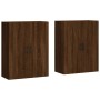 Armarios de pared 2 unidades marrón roble 69,5x34x90 cm de vidaXL, Aparadores - Ref: Foro24-3195634, Precio: 142,26 €, Descue...