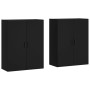 Armarios de pared 2 unidades negro 69,5x34x90 cm de vidaXL, Aparadores - Ref: Foro24-3195636, Precio: 167,31 €, Descuento: %