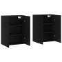 Armarios de pared 2 unidades negro 69,5x34x90 cm de vidaXL, Aparadores - Ref: Foro24-3195636, Precio: 167,31 €, Descuento: %