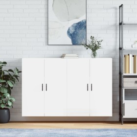 Wall cabinet 2 units glossy white 69.5x34x90 cm by vidaXL, Sideboards - Ref: Foro24-3195637, Price: 137,99 €, Discount: %