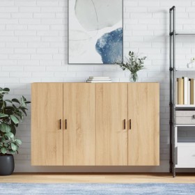 Wall-mounted cabinet 2 units Sonoma oak 69.5x34x90 cm by vidaXL, Sideboards - Ref: Foro24-3195638, Price: 131,99 €, Discount: %