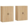 Wall-mounted cabinet 2 units Sonoma oak 69.5x34x90 cm by vidaXL, Sideboards - Ref: Foro24-3195638, Price: 131,54 €, Discount: %