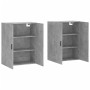 Armario de pared 2 unidades gris hormigón 69,5x34x90 cm de vidaXL, Aparadores - Ref: Foro24-3195639, Precio: 129,99 €, Descue...