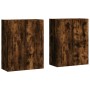 Wall cabinets 2 units smoked oak 69.5x34x90 cm by vidaXL, Sideboards - Ref: Foro24-3195640, Price: 136,49 €, Discount: %