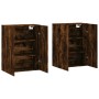 Wall cabinets 2 units smoked oak 69.5x34x90 cm by vidaXL, Sideboards - Ref: Foro24-3195640, Price: 136,49 €, Discount: %