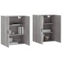 Armarios de pared 2 unidades gris Sonoma 69,5x34x90 cm de vidaXL, Aparadores - Ref: Foro24-3195641, Precio: 129,66 €, Descuen...