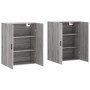 Armarios de pared 2 unidades gris Sonoma 69,5x34x90 cm de vidaXL, Aparadores - Ref: Foro24-3195641, Precio: 129,66 €, Descuen...