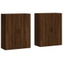 Armarios de pared 2 unidades marrón roble 69,5x34x90 cm de vidaXL, Aparadores - Ref: Foro24-3195642, Precio: 136,43 €, Descue...