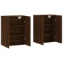 Wall cabinets 2 units oak brown 69.5x34x90 cm by vidaXL, Sideboards - Ref: Foro24-3195642, Price: 129,99 €, Discount: %