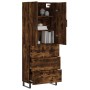 Aparador alto madera contrachapada roble ahumado 69,5x34x180 cm de vidaXL, Aparadores - Ref: Foro24-3195872, Precio: 185,05 €...