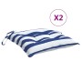 Chair Cushions 2 Pcs Oxford Cloth Stripes Blue White 50x50x7 cm by vidaXL, Cushions for chairs and sofas - Ref: Foro24-361543...