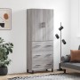 Aparador alto madera contrachapada gris sonoma 69,5x34x180 cm de vidaXL, Aparadores - Ref: Foro24-3195873, Precio: 189,87 €, ...