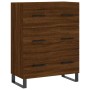 Aparador alto madera contrachapada marrón roble 69,5x34x180 cm de vidaXL, Aparadores - Ref: Foro24-3195874, Precio: 190,41 €,...