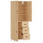 Aparador alto madera contrachapada color roble 69,5x34x180 cm de vidaXL, Aparadores - Ref: Foro24-3195878, Precio: 158,22 €, ...