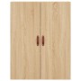 Aparador alto madera contrachapada color roble 69,5x34x180 cm de vidaXL, Aparadores - Ref: Foro24-3195878, Precio: 158,22 €, ...