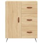 Aparador alto madera contrachapada color roble 69,5x34x180 cm de vidaXL, Aparadores - Ref: Foro24-3195878, Precio: 158,22 €, ...