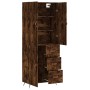 Aparador alto madera contrachapada roble ahumado 69,5x34x180 cm de vidaXL, Aparadores - Ref: Foro24-3195880, Precio: 150,99 €...