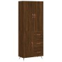 Aparador alto madera contrachapada marrón roble 69,5x34x180 cm de vidaXL, Aparadores - Ref: Foro24-3195882, Precio: 156,30 €,...