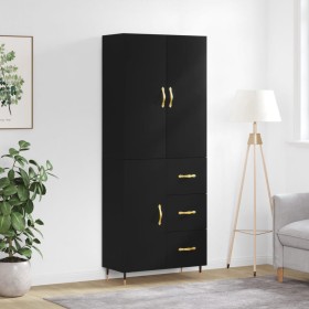 Tall black plywood sideboard 69.5x34x180 cm by vidaXL, Sideboards - Ref: Foro24-3195884, Price: 159,99 €, Discount: %