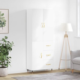 Tall white glossy plywood sideboard 69.5x34x180 cm by vidaXL, Sideboards - Ref: Foro24-3195885, Price: 178,55 €, Discount: %