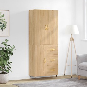 High oak-colored plywood sideboard 69.5x34x180 cm by vidaXL, Sideboards - Ref: Foro24-3195886, Price: 166,99 €, Discount: %