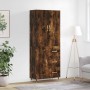 Aparador alto madera contrachapada roble ahumado 69,5x34x180 cm de vidaXL, Aparadores - Ref: Foro24-3195888, Precio: 163,28 €...