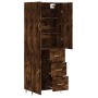 Aparador alto madera contrachapada roble ahumado 69,5x34x180 cm de vidaXL, Aparadores - Ref: Foro24-3195888, Precio: 162,99 €...