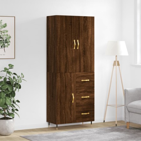 Tall oak brown plywood sideboard 69.5x34x180 cm by vidaXL, Sideboards - Ref: Foro24-3195890, Price: 159,99 €, Discount: %