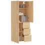 Aparador alto madera contrachapada color roble 69,5x34x180 cm de vidaXL, Aparadores - Ref: Foro24-3195894, Precio: 149,76 €, ...