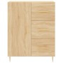 Aparador alto madera contrachapada color roble 69,5x34x180 cm de vidaXL, Aparadores - Ref: Foro24-3195894, Precio: 149,76 €, ...