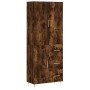 Tall smoked oak plywood sideboard 69.5x34x180 cm by vidaXL, Sideboards - Ref: Foro24-3195896, Price: 150,99 €, Discount: %