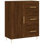 Aparador alto madera contrachapada marrón roble 69,5x34x180 cm de vidaXL, Aparadores - Ref: Foro24-3195898, Precio: 164,74 €,...