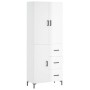 Aparador alto madera contrachapada blanco brillo 69,5x34x180 cm de vidaXL, Aparadores - Ref: Foro24-3195901, Precio: 171,99 €...