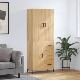 Aparador alto madera contrachapada color roble 69,5x34x180 cm de vidaXL, Aparadores - Ref: Foro24-3195902, Precio: 157,99 €, ...