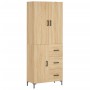 Aparador alto madera contrachapada color roble 69,5x34x180 cm de vidaXL, Aparadores - Ref: Foro24-3195902, Precio: 157,99 €, ...