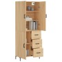 Aparador alto madera contrachapada color roble 69,5x34x180 cm de vidaXL, Aparadores - Ref: Foro24-3195902, Precio: 157,99 €, ...