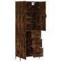 Aparador alto madera contrachapada roble ahumado 69,5x34x180 cm de vidaXL, Aparadores - Ref: Foro24-3195904, Precio: 157,00 €...