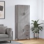 Aparador alto madera contrachapada gris sonoma 69,5x34x180 cm de vidaXL, Aparadores - Ref: Foro24-3195905, Precio: 166,62 €, ...