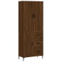 Aparador alto madera contrachapada marrón roble 69,5x34x180 cm de vidaXL, Aparadores - Ref: Foro24-3195906, Precio: 164,33 €,...