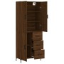 Tall oak brown plywood sideboard 69.5x34x180 cm by vidaXL, Sideboards - Ref: Foro24-3195906, Price: 161,99 €, Discount: %