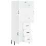 Aparador alto madera contrachapada blanco 69,5x34x180 cm de vidaXL, Aparadores - Ref: Foro24-3195907, Precio: 175,99 €, Descu...