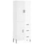 Tall white glossy plywood sideboard 69.5x34x180 cm by vidaXL, Sideboards - Ref: Foro24-3195909, Price: 183,74 €, Discount: %