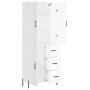 Tall white glossy plywood sideboard 69.5x34x180 cm by vidaXL, Sideboards - Ref: Foro24-3195909, Price: 183,74 €, Discount: %