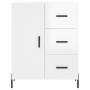 Hoher Schrank aus weiß glänzendem Sperrholz 69,5x34x180 cm. von vidaXL, Sideboards - Ref: Foro24-3195909, Preis: 183,74 €, Ra...